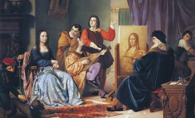 Leonardo da Vinci painting Mona Lisa by Cesare Maccari (1840-1919), 1863